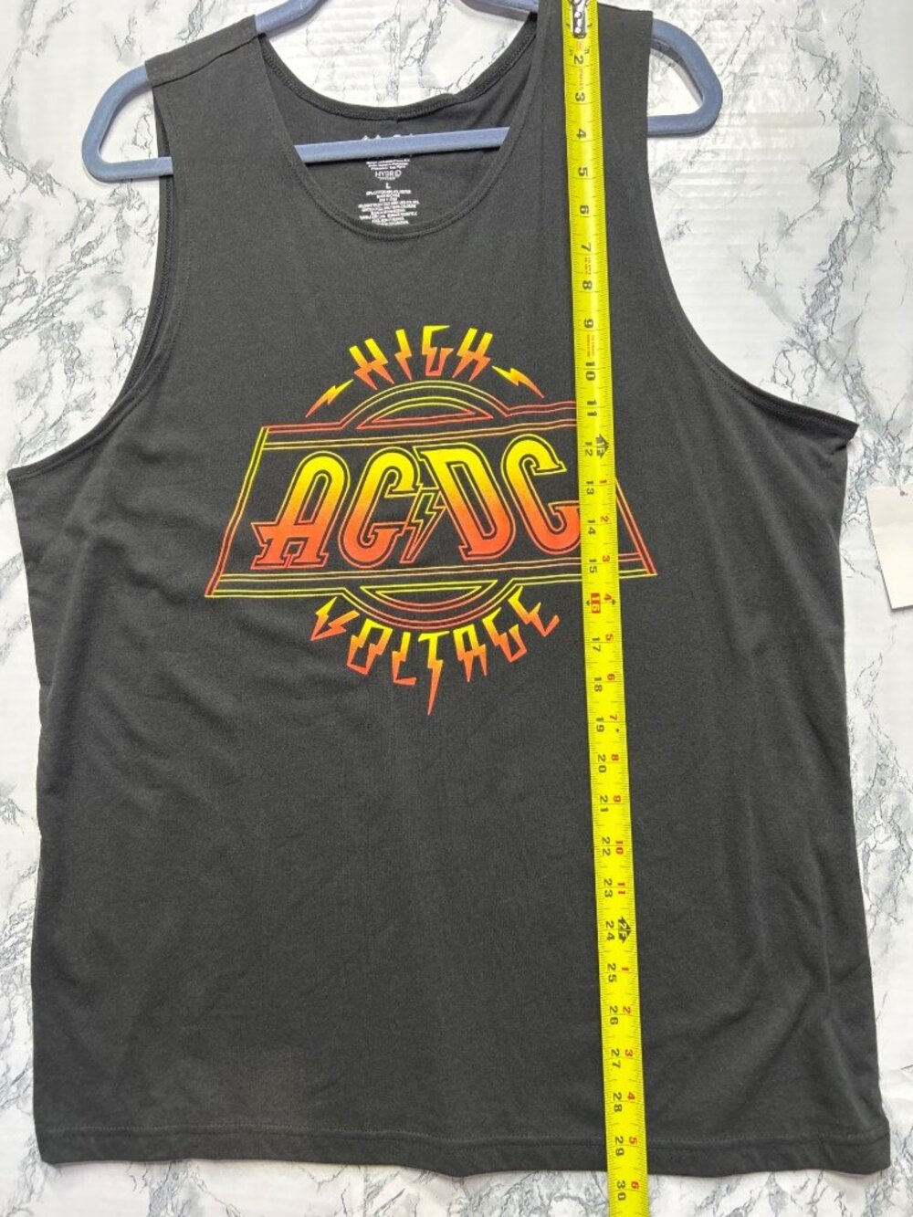 AC/DC Mens Size L High Voltage Graphic Tank Top Black Sleeveless - Picture 5 of 7